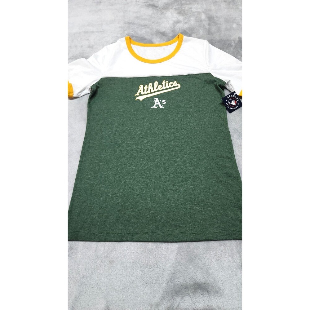 Oakland Athletics‎ A's Women's Small Green Logo Print MLB T Shirt NWT